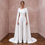 Minimalist White Stretch Crepe Tailored Bridal Jumpsuit with Cape - Apparel & Accessories > Clothing > Wedding & Bridal Party Dresses > Wedding Dresses - Mignonette Bridal