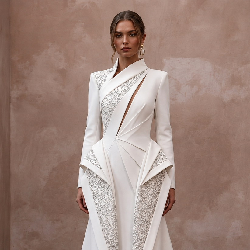 Modern Bridal Dresses with Architectural Silhouettes