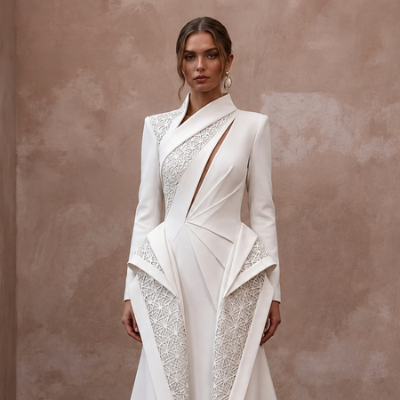 Modern Bridal Dresses with Architectural Silhouettes