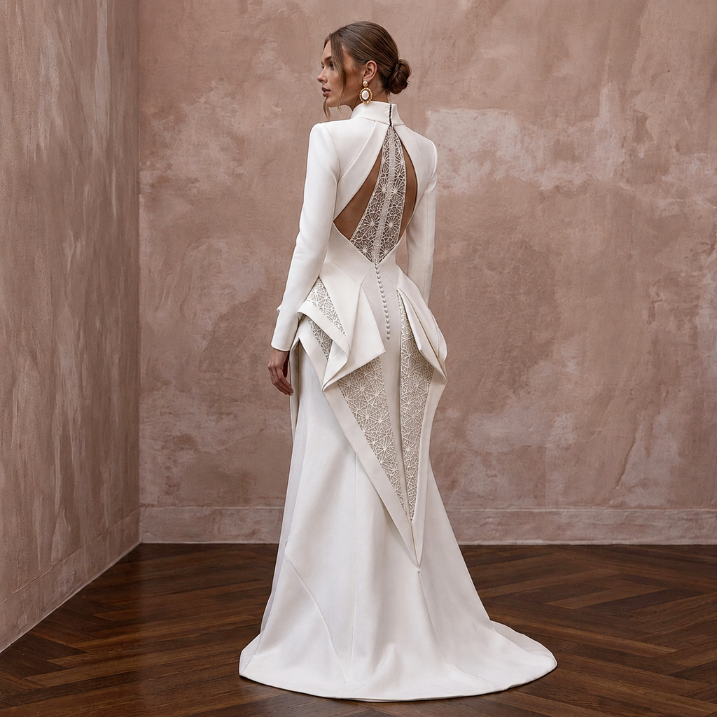 Modern Bridal Dresses with Architectural Silhouettes