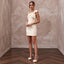 Modern Cream Scuba Crepe Mini Wedding Dress for After-Party