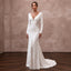 Modern Crepe Sheath Wedding Dress with V - Neck - Apparel & Accessories > Clothing > Wedding & Bridal Party Dresses > Wedding Dresses - Mignonette Bridal