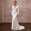 Modern Crepe Sheath Wedding Dress with V - Neck - Apparel & Accessories > Clothing > Wedding & Bridal Party Dresses > Wedding Dresses - Mignonette Bridal