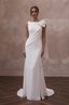 Modern Crepe Wedding Dresses with Minimalist Silhouettes - Apparel & Accessories > Clothing > Wedding & Bridal Party Dresses > Wedding Dresses - Mignonette