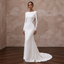 Modern Crepe Wedding Dress with Long Sleeves