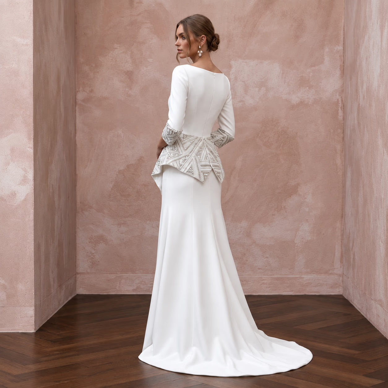 Modern Crepe Wedding Gown for an Urban Loft Wedding Secondary image
