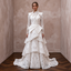 Modern Lace Bridal Dress with Architectural Bodice