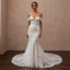 Modern Lace Mermaid Wedding Dress with Off - the - Shoulder Neckline - Apparel & Accessories > Clothing > Wedding & Bridal Party Dresses > Wedding Dresses - Mignonette Bridal