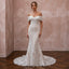 Modern Lace Wedding Dress with Off-the-Shoulder Neckline and Mermaid Silhouette