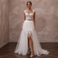 Modern Off-White Lace Corset & Tulle Skirt Set for Reception