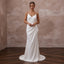 Modern Satin Backless Wedding Dress with Spaghetti Straps