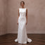 Modern Satin Column Wedding Dress with Open Back - Apparel & Accessories > Clothing > Wedding & Bridal Party Dresses > Wedding Dresses - Mignonette Bridal