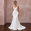 Modern Sculpted Satin Wedding Dress with Mermaid Silhouette