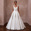 Modern White Mikado Ball Gown Wedding Dress for Surprise Wedding