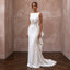 Modernist Ivory Georgette Column for Architectural Elopement - Apparel & Accessories > Clothing > Wedding & Bridal Party Dresses > Wedding Dresses - Mignonette Bridal