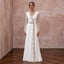 Modest Alabaster Crepe Long Sleeve Wrap Front Maxi Dress
