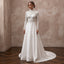 Modest High Neck Wedding Gown for a Winter Ceremony