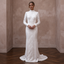Modest Satin Column Wedding Dress with High Neck - Apparel & Accessories > Clothing > Wedding & Bridal Party Dresses > Wedding Dresses - Mignonette Bridal