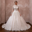 Modest Tulle Ball Gown Wedding Dress with Long Sleeves