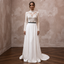 Mountain Wedding Dresses with Cozy Velvet Sleeves