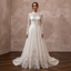 Muslim Lace A-Line Wedding Dress with Long Sleeves