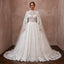 Muslim Lace Ball Gown Wedding Dress with Cape - Apparel & Accessories > Clothing > Wedding & Bridal Party Dresses > Wedding Dresses - Mignonette Bridal