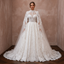 Muslim Lace Ball Gown Wedding Dress with Cape