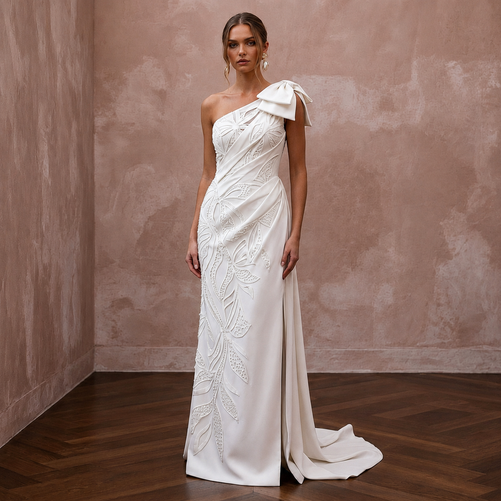 One Shoulder Wedding Dresses with Fashion-Forward Style