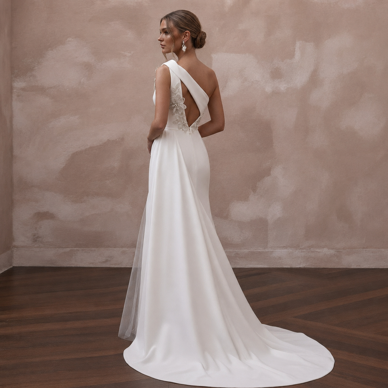 One Shoulder Wedding Dresses with Modern Glamour Secondary image