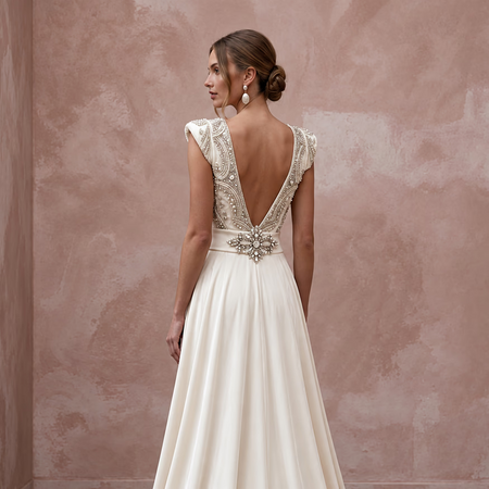 Opulent Ivory Velvet Palazzo Bridal Jumpsuit for Winter Rehearsal