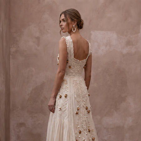 Organic Cotton Wedding Dresses with Natural Bridal Beauty - Apparel & Accessories > Clothing > Wedding & Bridal Party Dresses > Wedding Dresses - Mignonette Bridal