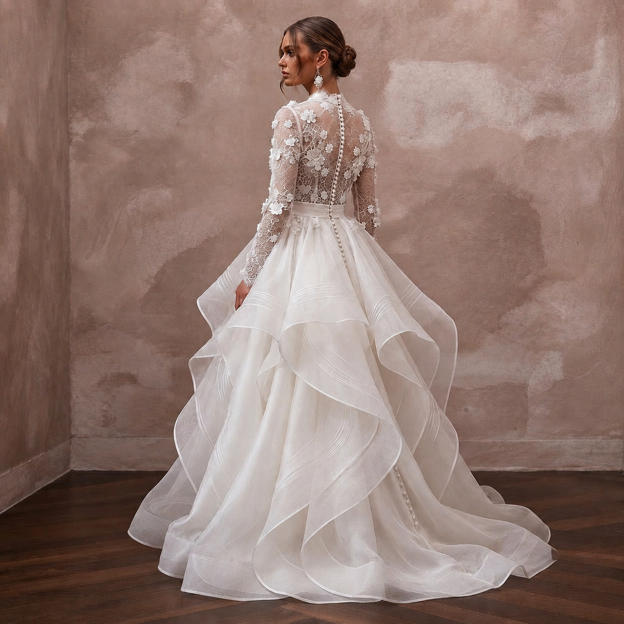 Organza A-Line Wedding Dresses with Airy Volume