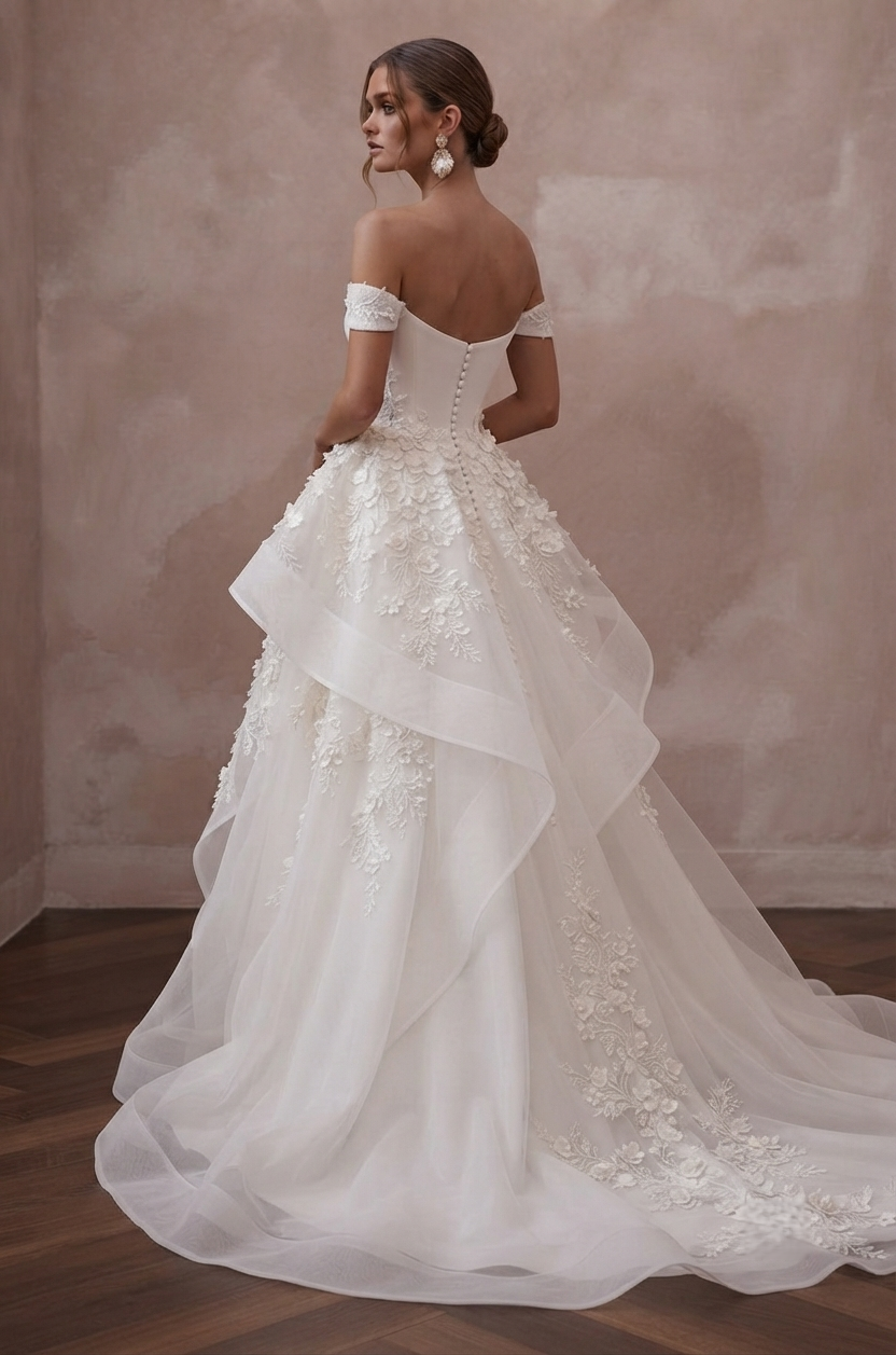 Overskirt Wedding Dresses with Dramatic Bridal Looks Secondary image