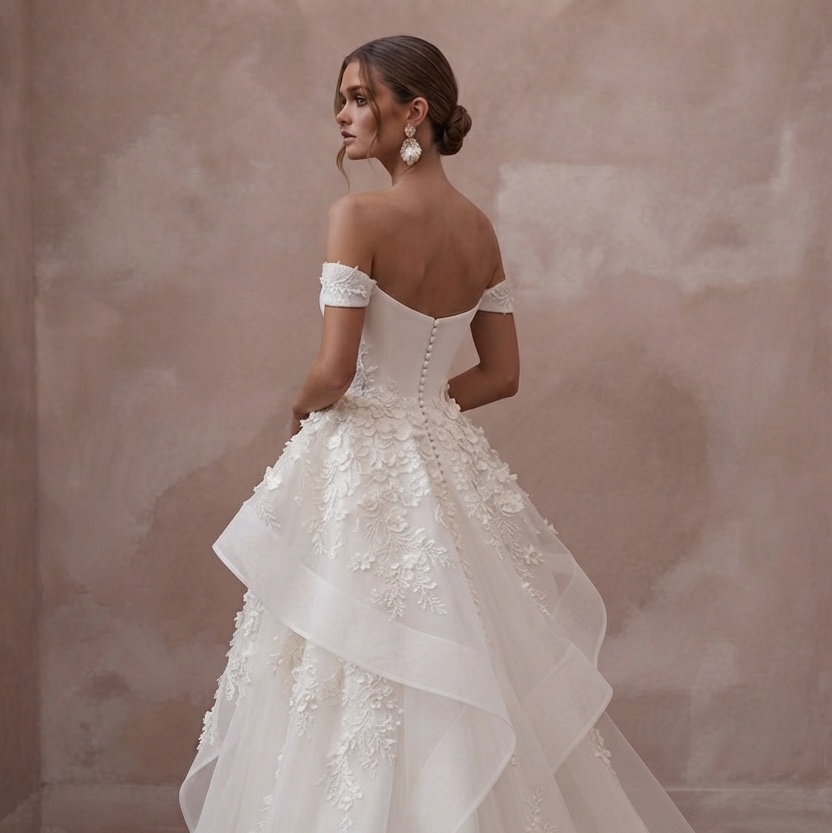 Overskirt Wedding Dresses with Dramatic Bridal Looks