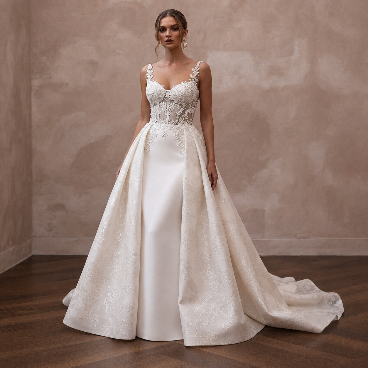 Overskirt Wedding Dresses with Elegant Two-Look Designs Main image