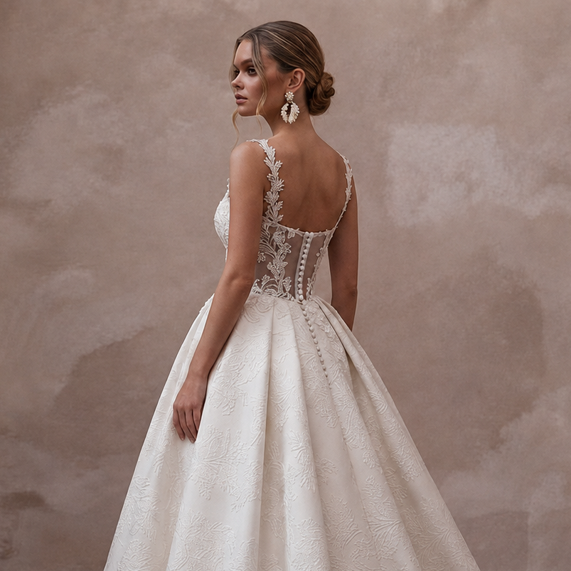 Overskirt Wedding Dresses with Elegant Two-Look Designs