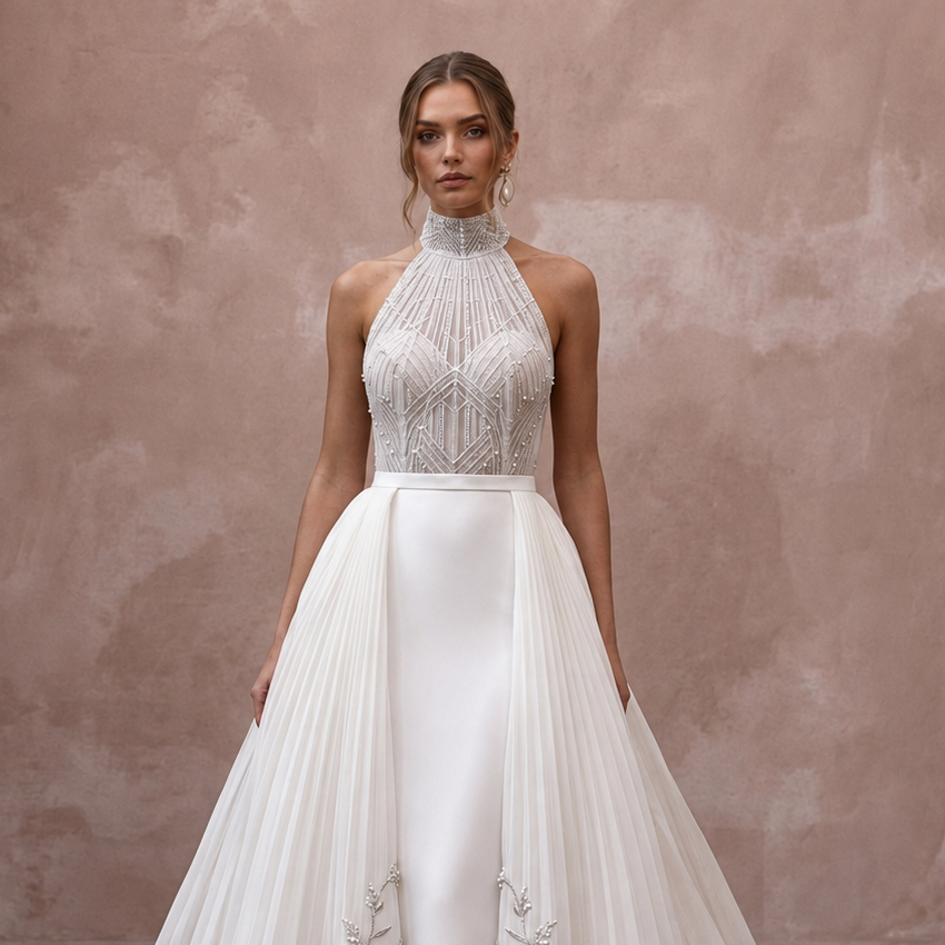 Overskirt Wedding Dresses with Elegant Two-in-One Designs