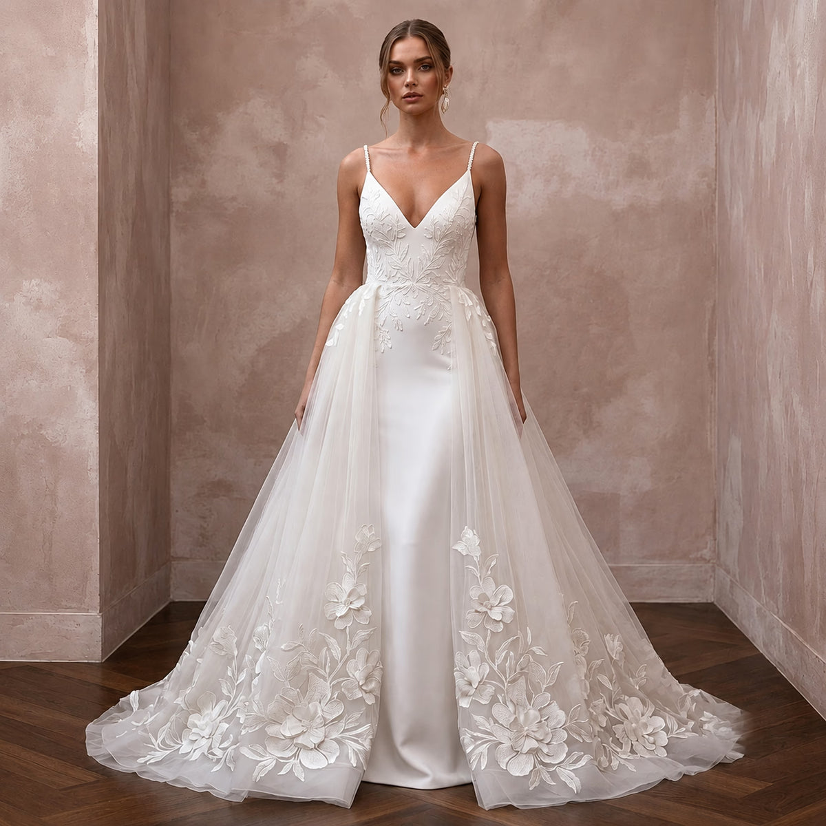 Overskirt Wedding Dresses with Two - in - One Bridal Looks - Apparel & Accessories > Clothing > Wedding & Bridal Party Dresses > Wedding Dresses - Mignonette Bridal