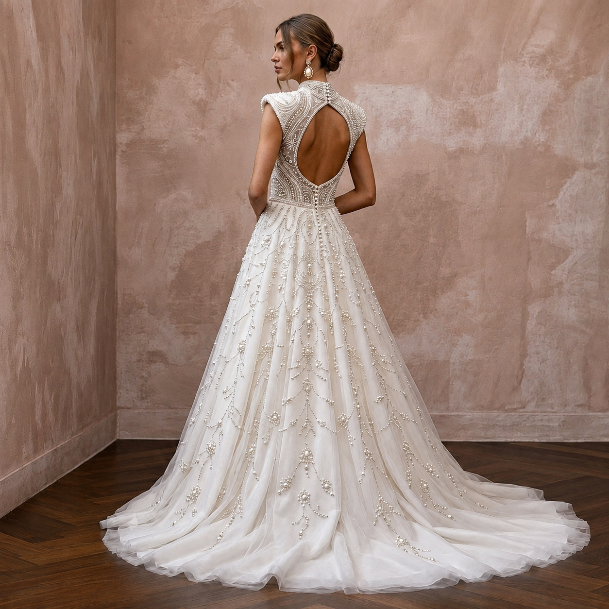 Pearl Beaded Wedding Dresses with Classic Romance Secondary image