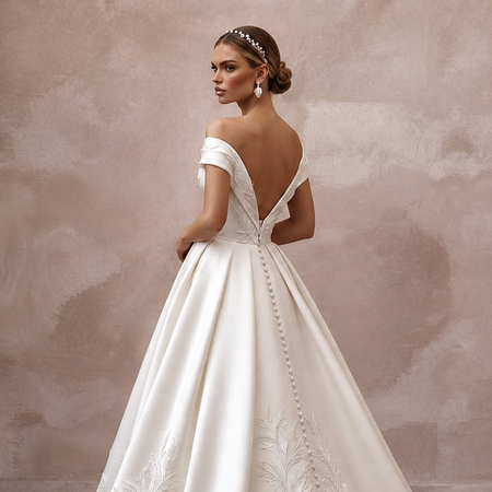 Pearl White Wedding Dresses with Elegant Satin Designs