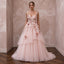 Petite Blush Pink Tulle Ball Gown with 3D Floral Bodice for Spring Ceremony