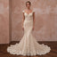 Petite Champagne Soft Netting Draped Sweetheart Mermaid Dress - Apparel & Accessories > Clothing > Wedding & Bridal Party Dresses > Wedding Dresses - Mignonette Bridal