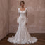 Petite Lace Mermaid Wedding Dress with Long Sleeves