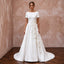 Petite Pure White Mikado Silk Bateau Neckline A-Line Dress