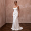 Petite Satin Sheath Wedding Dress with Spaghetti Straps - Apparel & Accessories > Clothing > Wedding & Bridal Party Dresses > Wedding Dresses - Mignonette Bridal