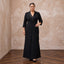 Plus Size Black Stretch Crepe Tailored Tuxedo Wrap Dress