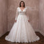 Plus Size Lace Ball Gown Wedding Dress with Long Sleeves