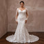 Plus Size Lace Mermaid Wedding Dress with Long Sleeves