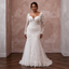 Plus Size Lace Trumpet Wedding Dress with Long Sleeves - Apparel & Accessories > Clothing > Wedding & Bridal Party Dresses > Wedding Dresses - Mignonette Bridal