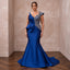 Plus Size Royal Blue Silk Mikado Trumpet Gown for Red Carpet Event - Apparel & Accessories > Clothing > Wedding & Bridal Party Dresses > Wedding Dresses - Mignonette Bridal